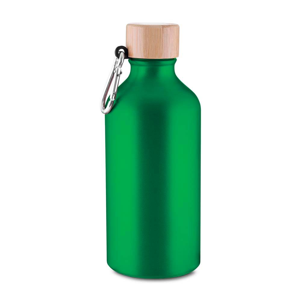 Garrafa Alumínio 550ml GA1855 na cor Verde, brinde personalizado Sky Brindes
