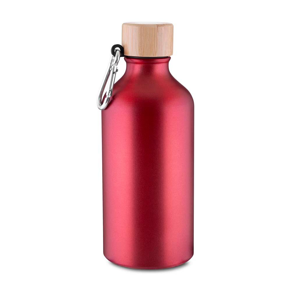 Garrafa Alumínio 550ml GA1855 na cor Vermelho, brinde personalizado Sky Brindes
