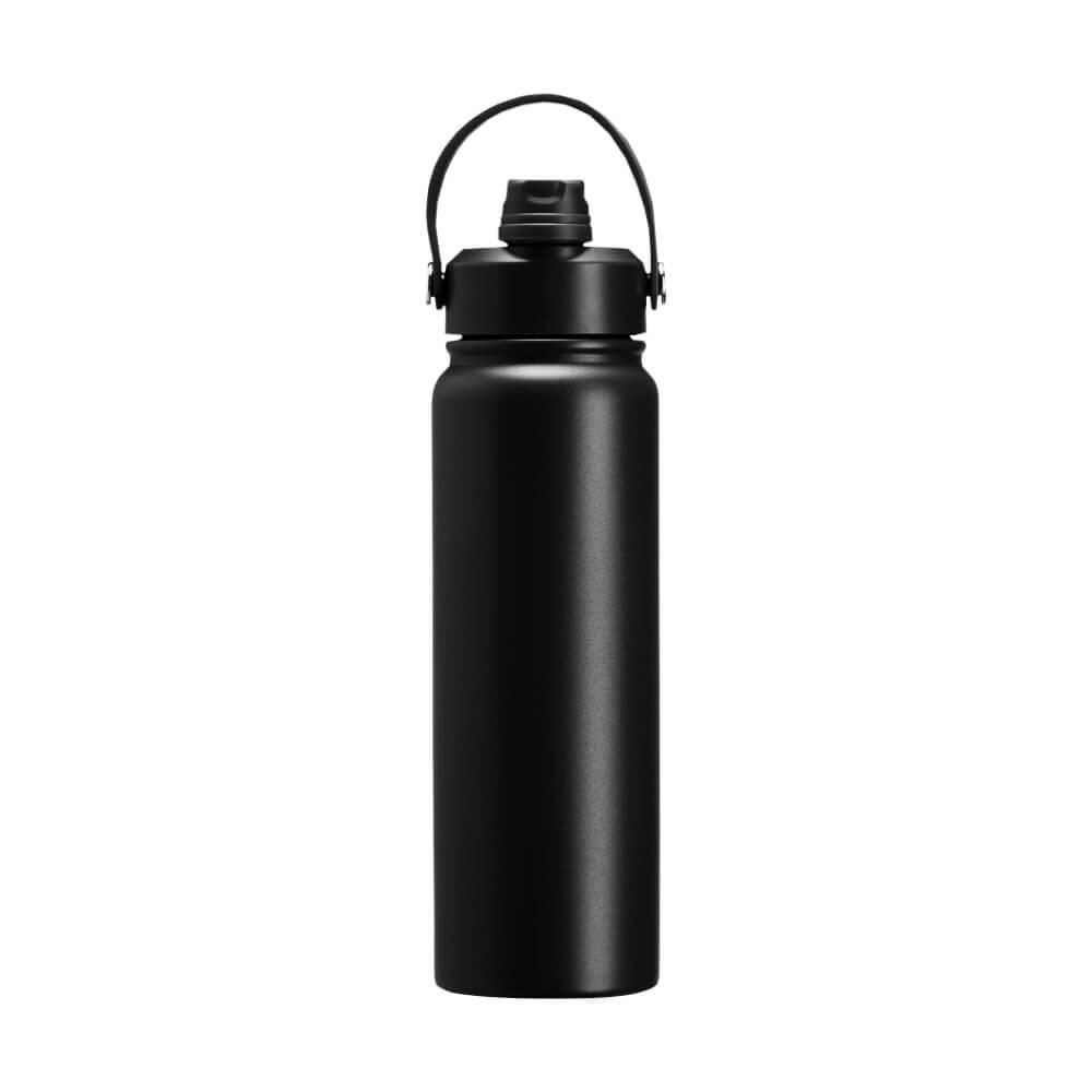 Garrafa Térmica 800ml GA1857 na cor Preto, brinde personalizado Sky Brindes