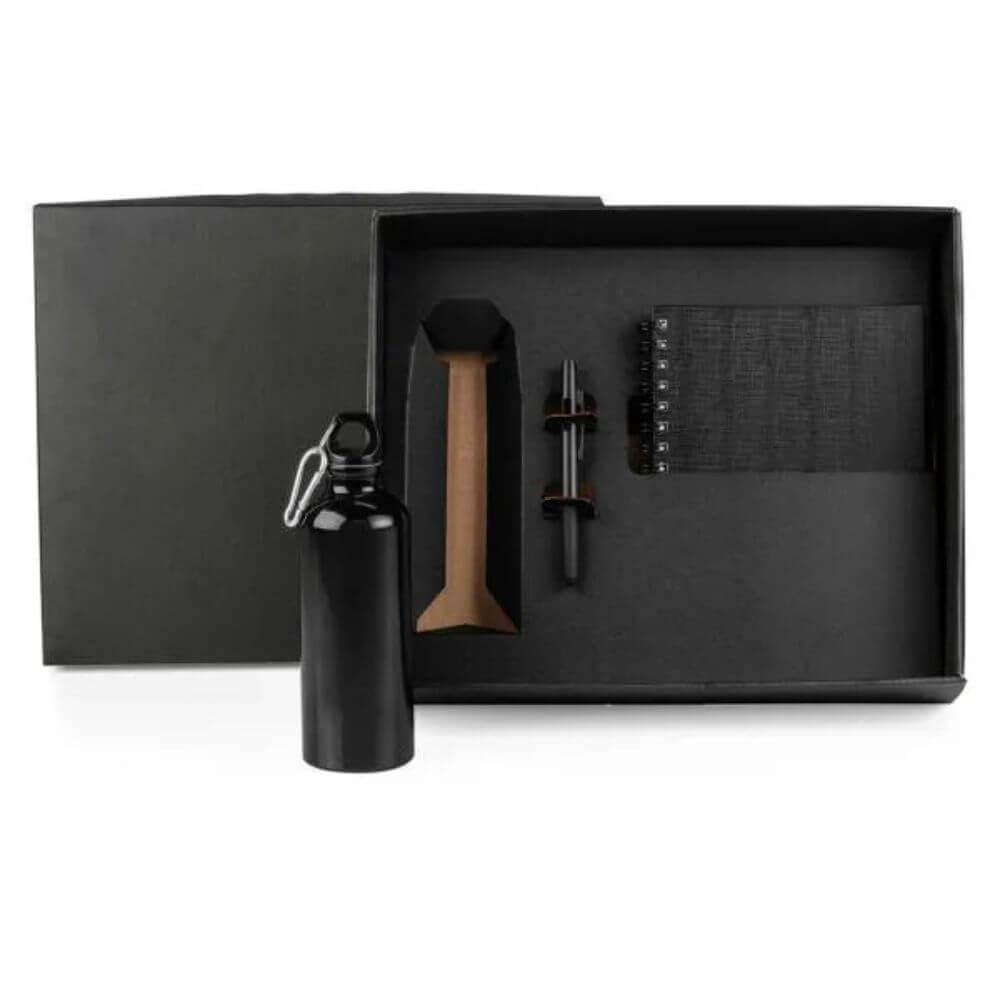 Kit Squeeze 3 Peças GA1860 na cor Preto, brinde personalizado Sky Brindes