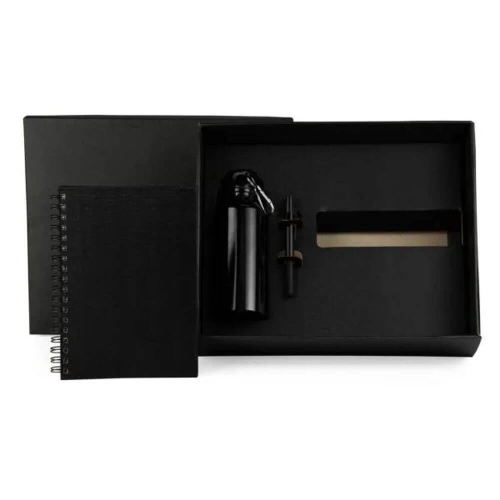 Kit Squeeze 3 Peças GA1860 na cor Preto, brinde personalizado Sky Brindes
