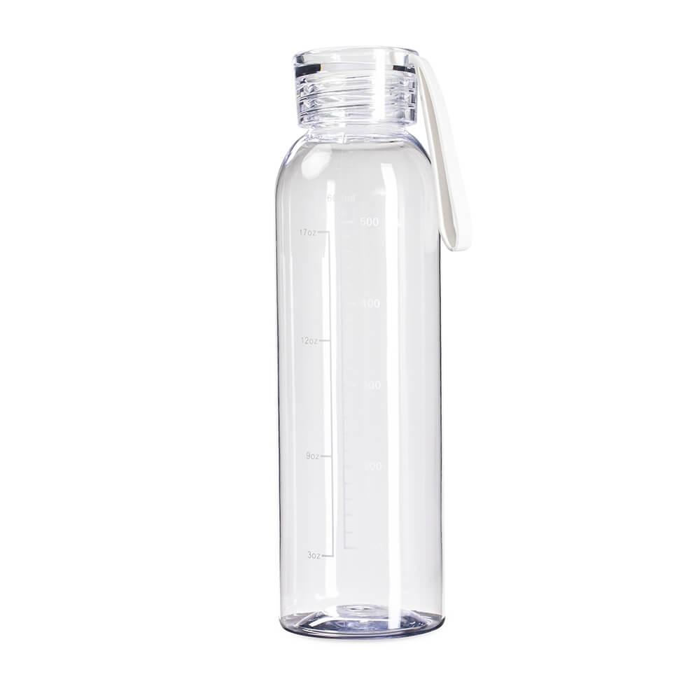 Garrafa Plástica 640ml GA1864 na cor Branco, brinde personalizado Sky Brindes