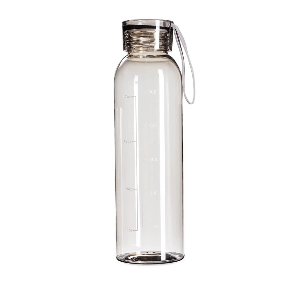 Garrafa Plástica 640ml GA1864 na cor Cinza, brinde personalizado Sky Brindes