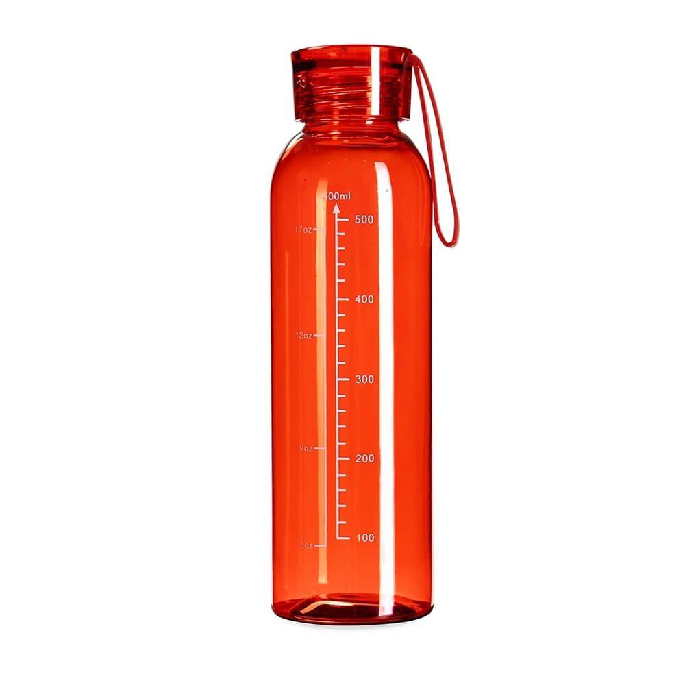 Garrafa Plástica 640ml GA1864 na cor Vermelho, brinde personalizado Sky Brindes