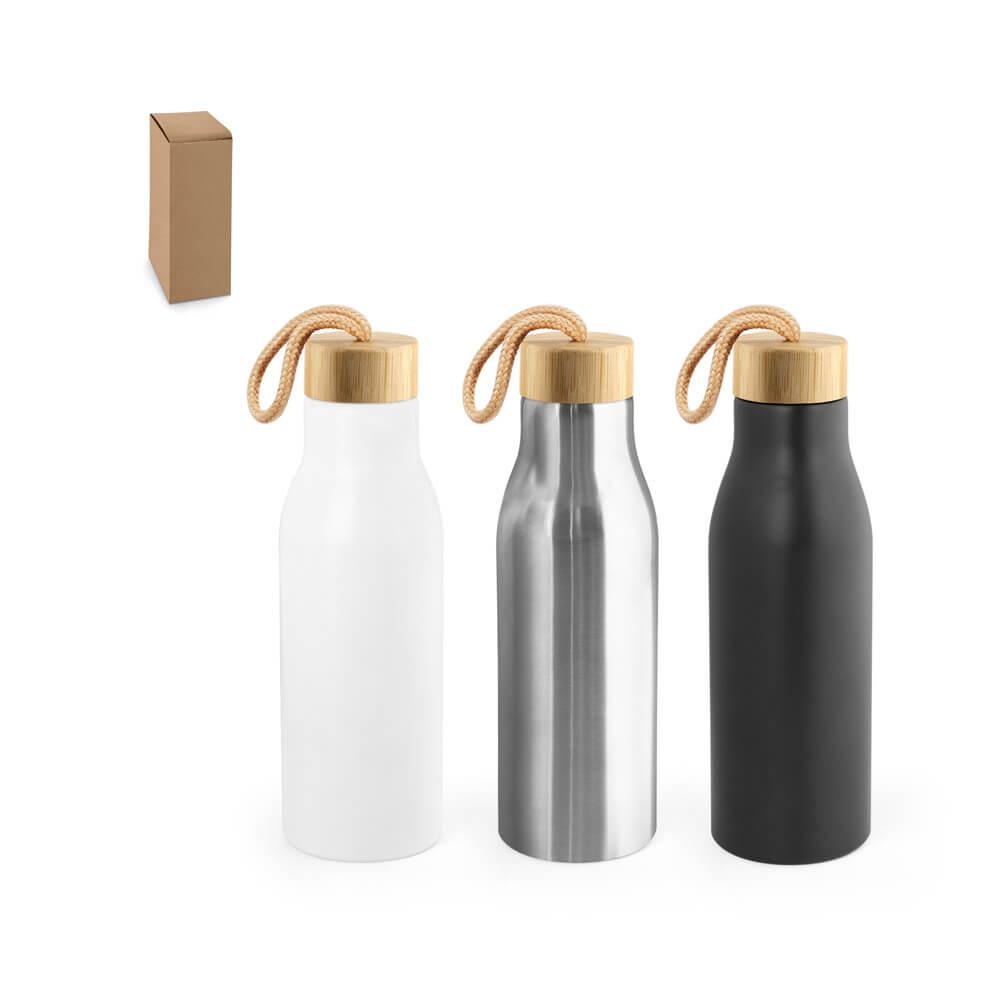 SQUEEZE EM AÇO INOX 570ml GA1870 na cor Branco, brinde personalizado Sky Brindes