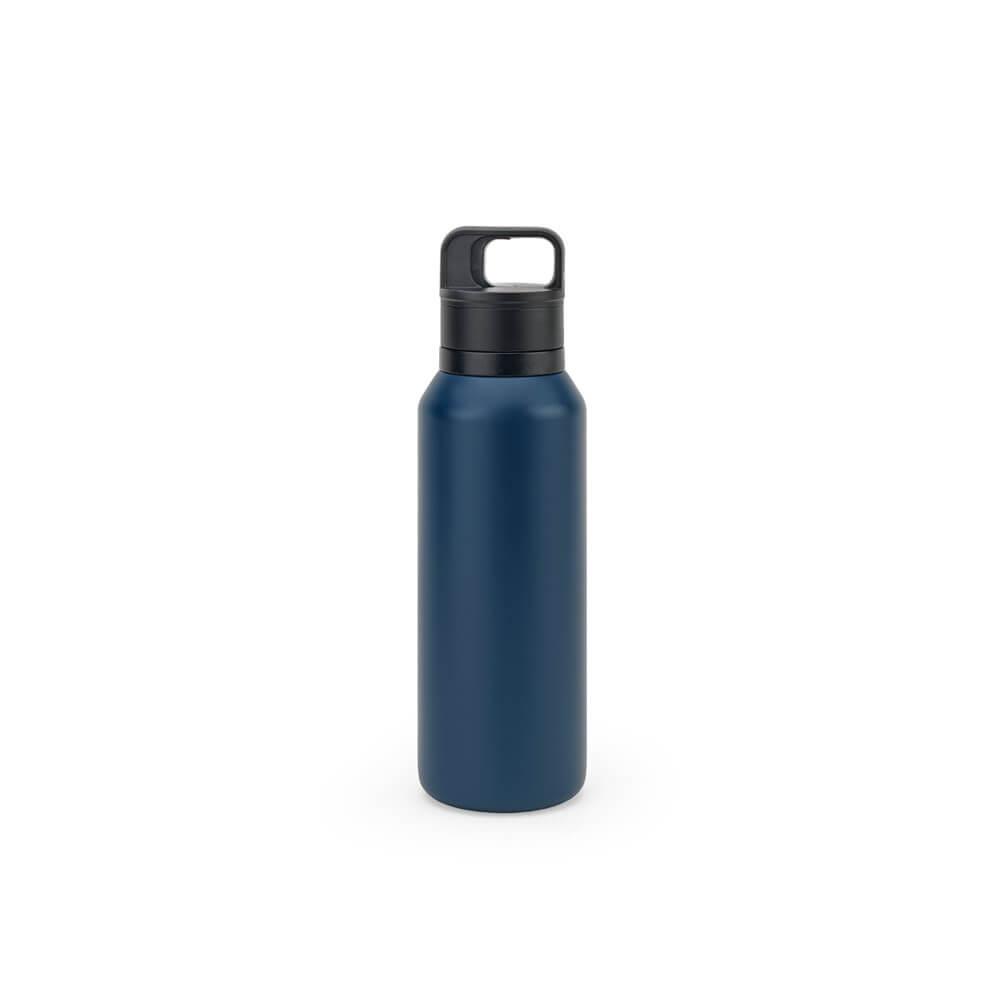 GARRAFA EM AÇO INOXIDÁVEL 590ml GA1873 na cor Azul marinho, brinde personalizado Sky Brindes