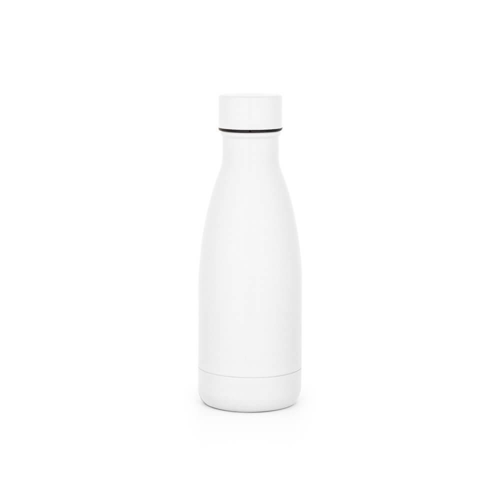 Garrafa em aço inox termica 400ml GA1875 na cor Branco, brinde personalizado Sky Brindes