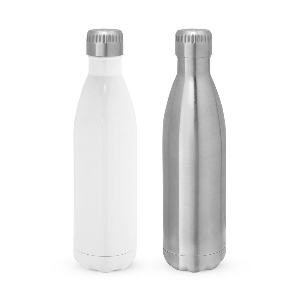 GARRAFA PARA SUBLIMAÇÃO TÉRMICA 800ml GA1877 na cor Cromado, brinde personalizado Sky Brindes