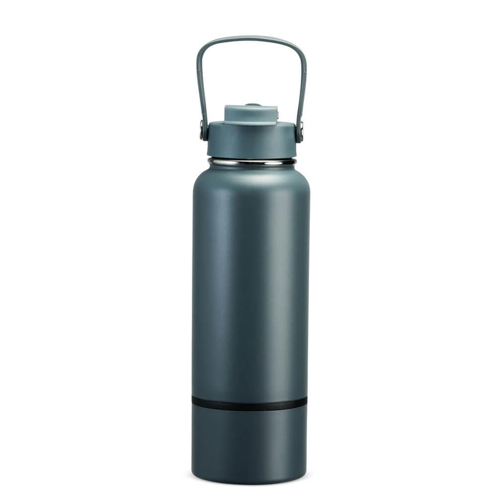 Garrafa Térmica 800ml GA1879 na cor Cinza, brinde personalizado Sky Brindes