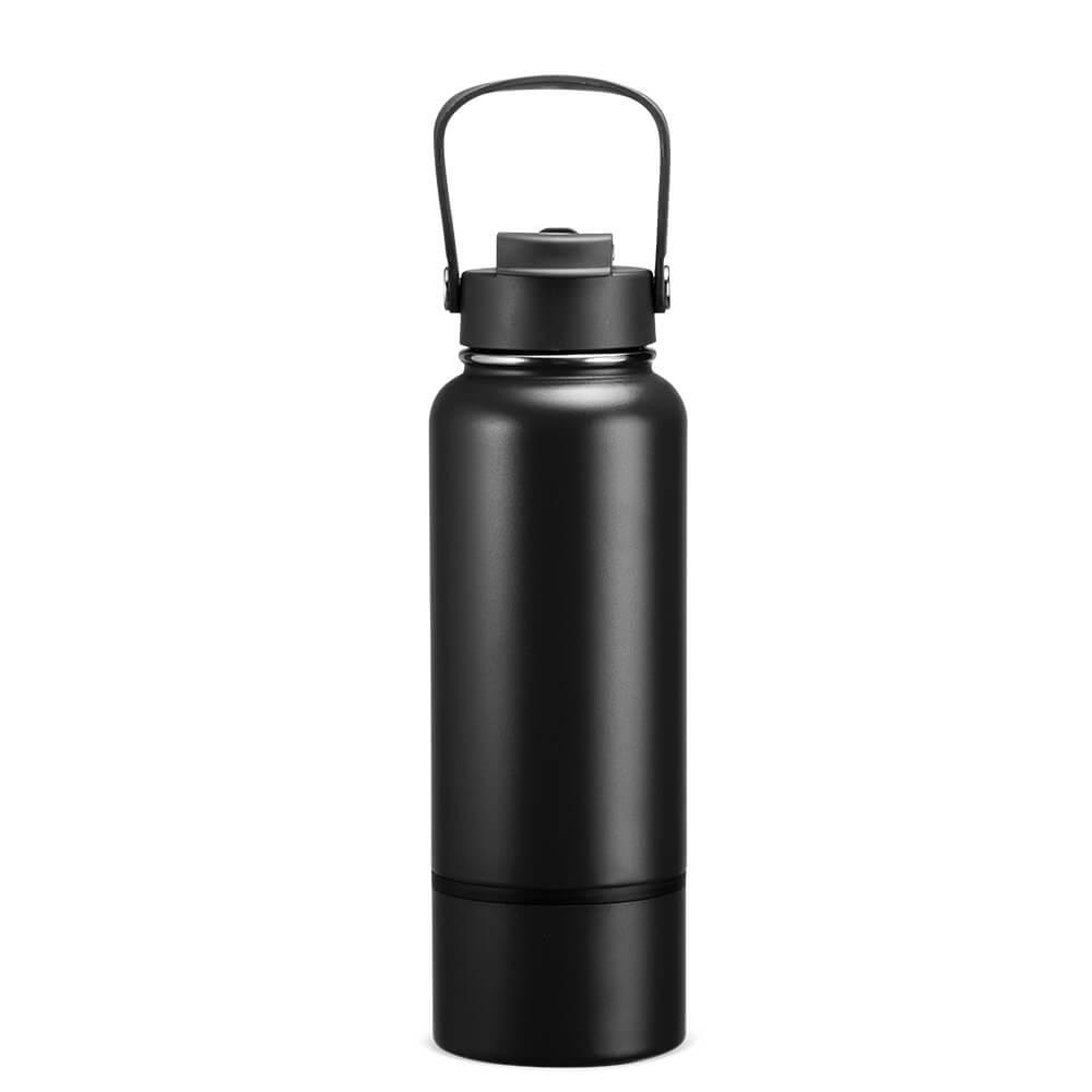 Garrafa Térmica 800ml GA1879 na cor Preto, brinde personalizado Sky Brindes