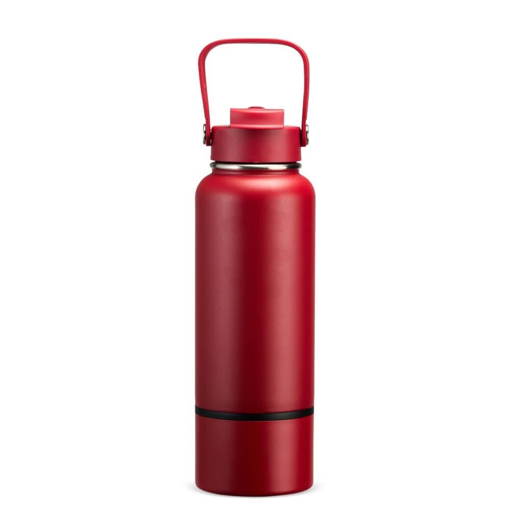 Garrafa Térmica 800ml GA1879 na cor Vermelho, brinde personalizado Sky Brindes