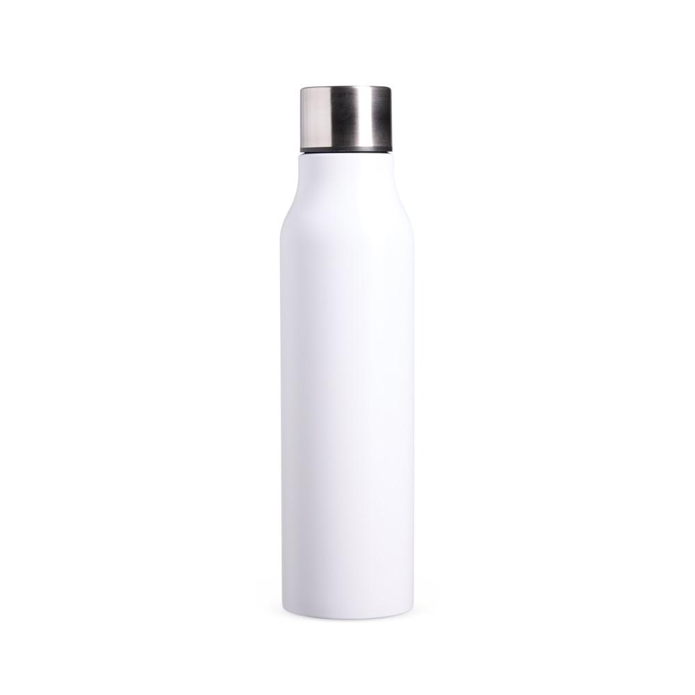Garrafa Inox 1 Litro GA1881 na cor Branco, brinde personalizado Sky Brindes