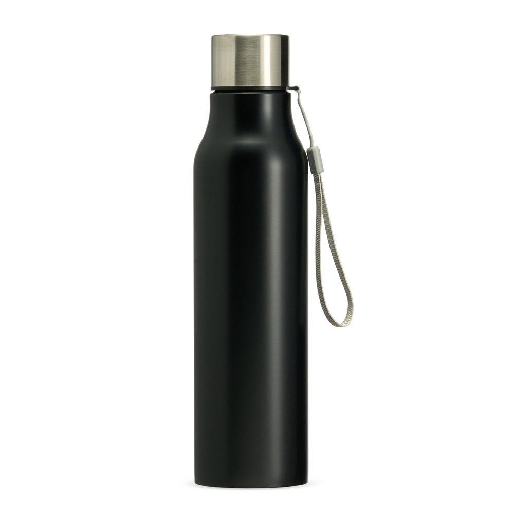 Garrafa Inox 1 Litro GA1881 na cor Preto, brinde personalizado Sky Brindes