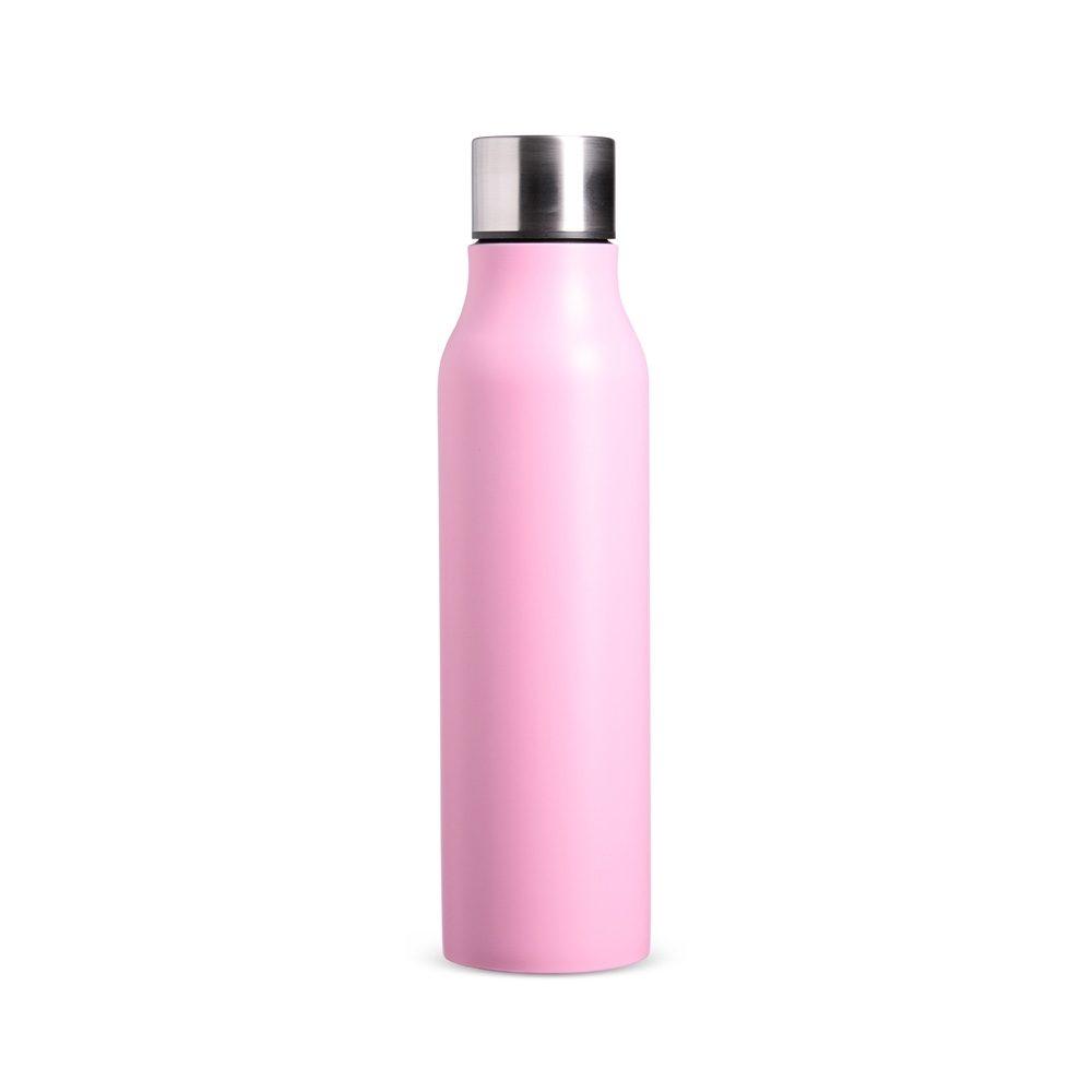 Garrafa Inox 1 Litro GA1881 na cor Rosa, brinde personalizado Sky Brindes