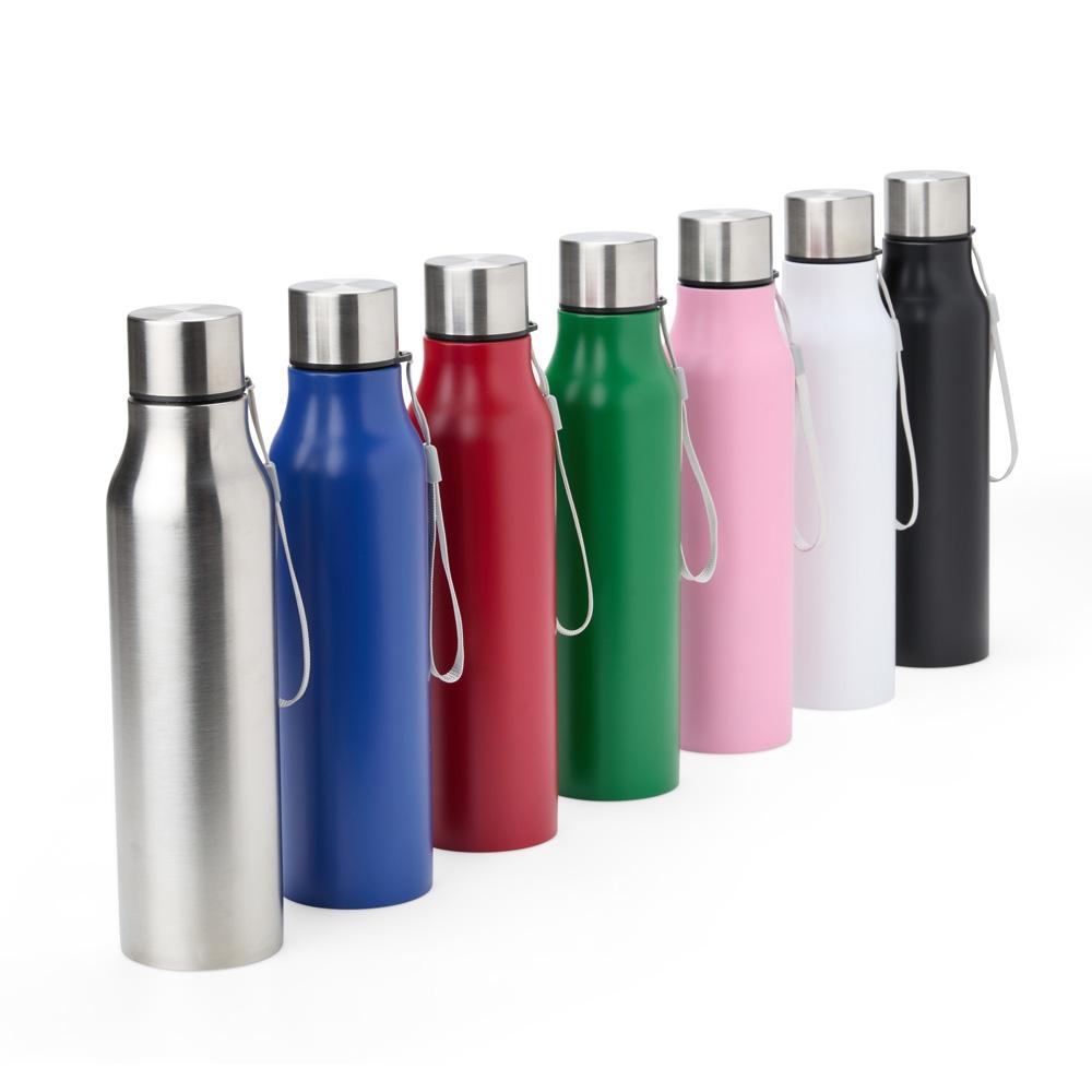 Garrafa Inox 1 Litro GA1881 na cor Preto, brinde personalizado Sky Brindes