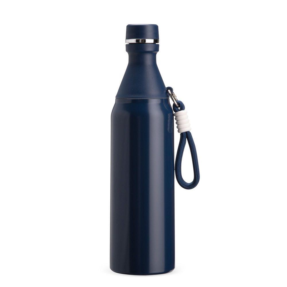 Garrafa Térmica 500ml GA1882 na cor Azul escuro, brinde personalizado Sky Brindes