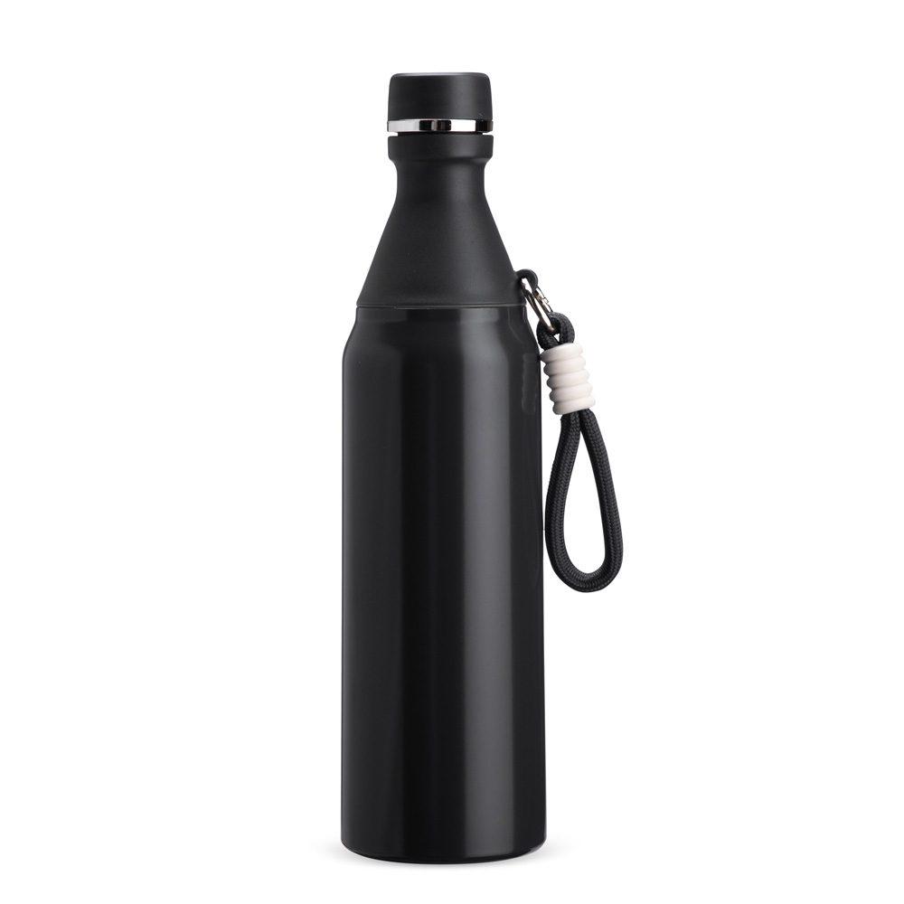 Garrafa Térmica 500ml GA1882 na cor Preto, brinde personalizado Sky Brindes