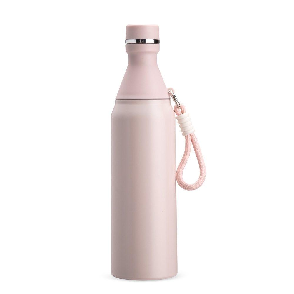 Garrafa Térmica 500ml GA1882 na cor Rosa claro, brinde personalizado Sky Brindes