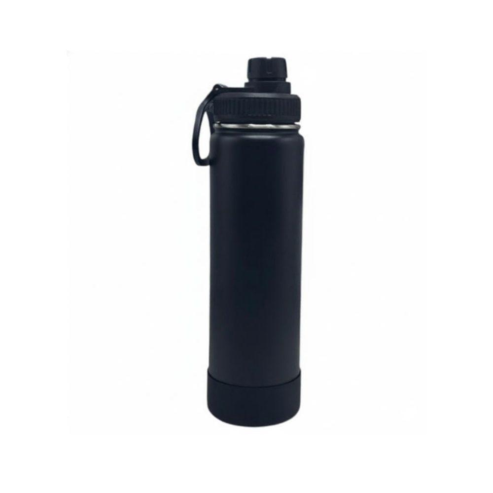 Garrafa Térmica Inox 800ml GA1884 na cor Preto, brinde personalizado Sky Brindes