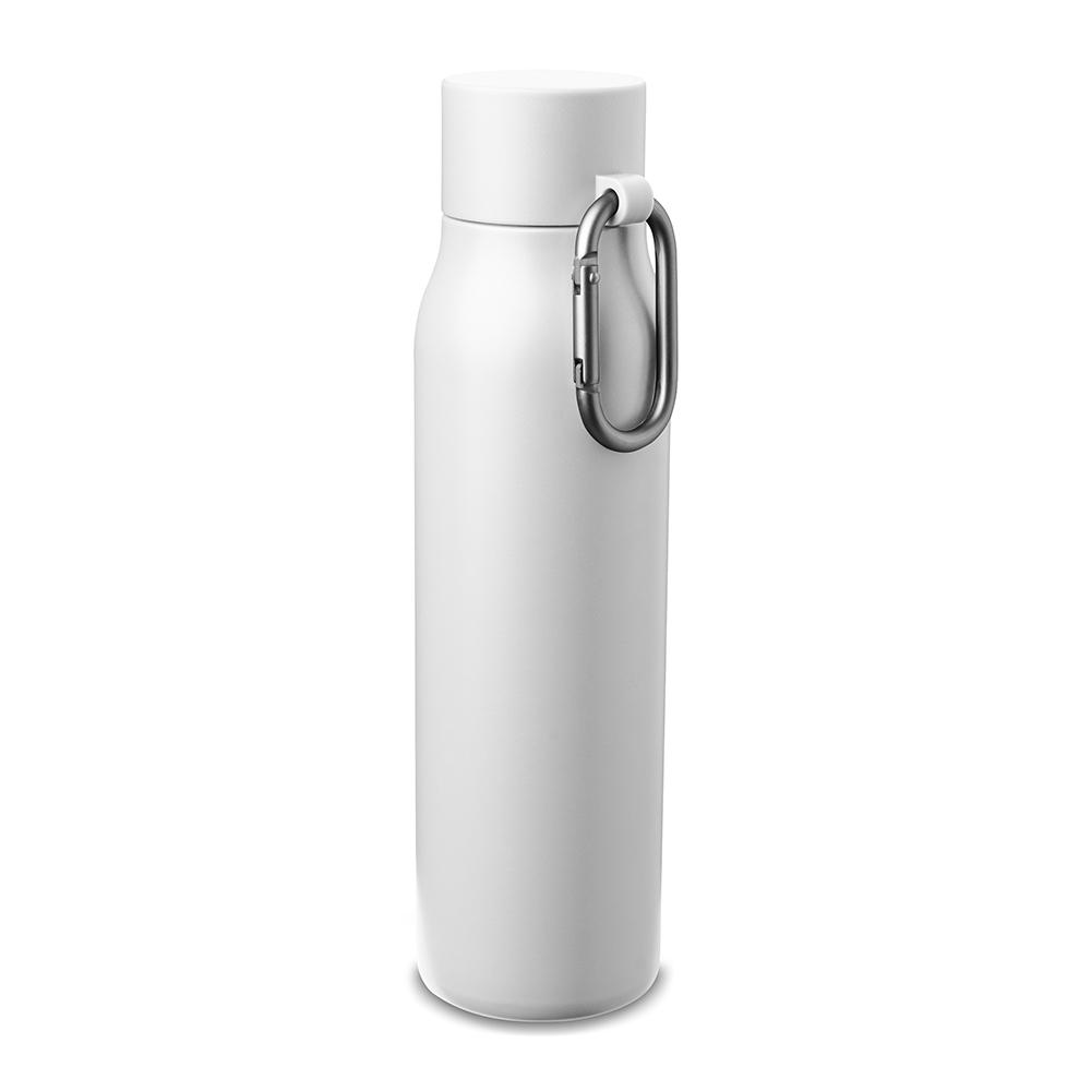 Garrafa Térmica 550ml GA1885 na cor Branco, brinde personalizado Sky Brindes