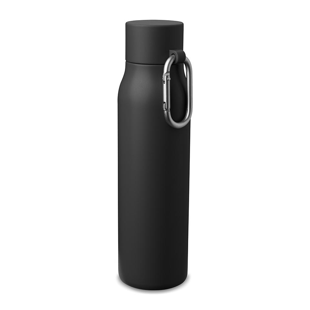 Garrafa Térmica 550ml GA1885 na cor Preto, brinde personalizado Sky Brindes