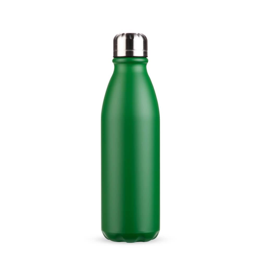 Garrafa Alumínio 750ml GA1886 na cor Verde, brinde personalizado Sky Brindes