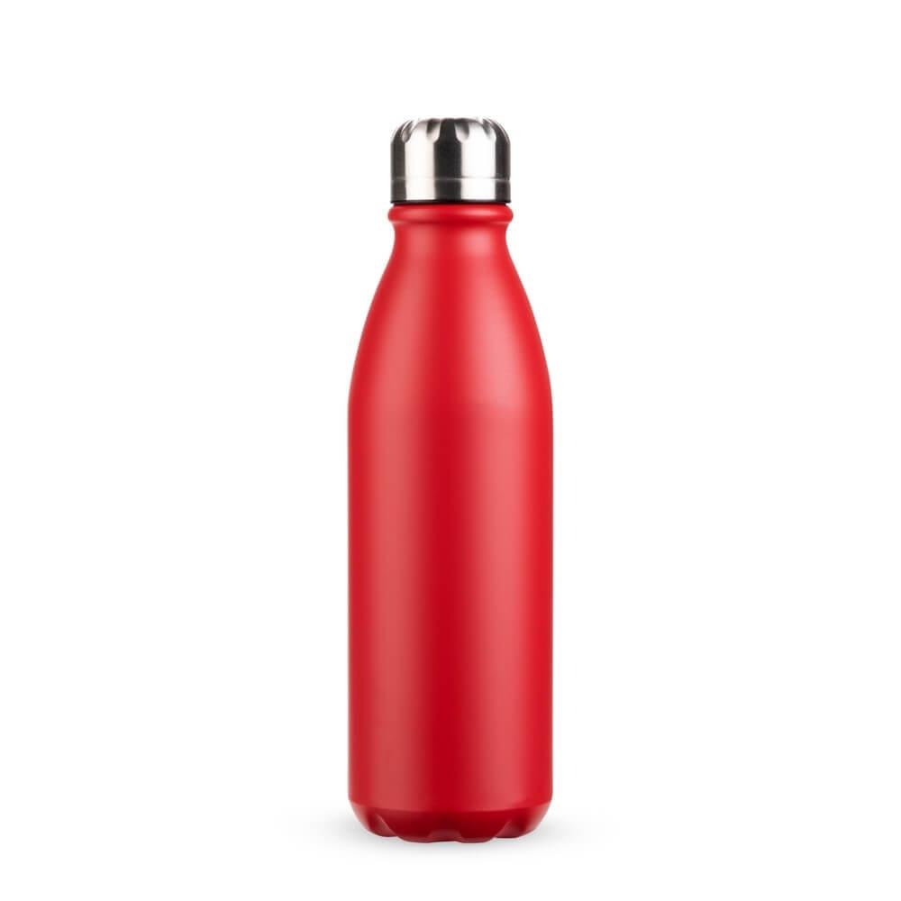 Garrafa Alumínio 750ml GA1886 na cor Vermelho, brinde personalizado Sky Brindes
