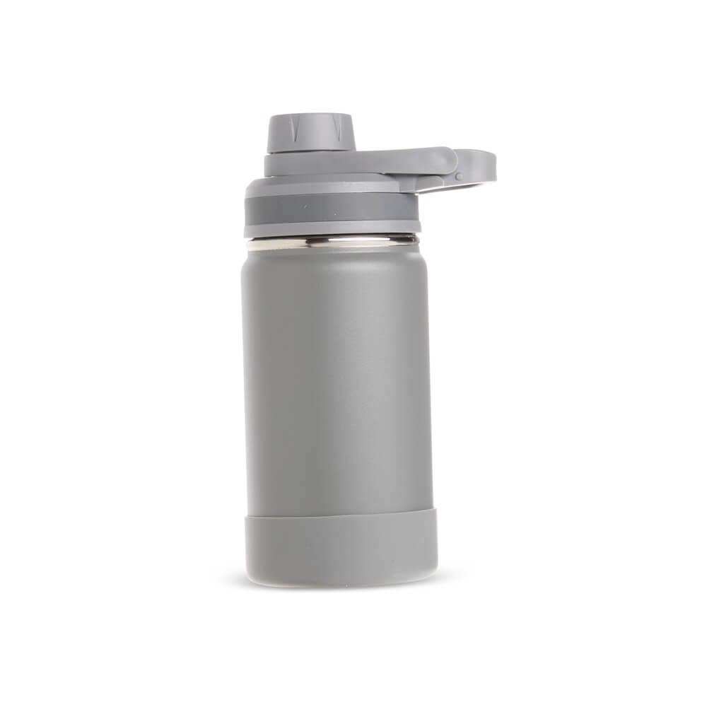 Garrafa Térmica 350ml GA1888 na cor Cinza, brinde personalizado Sky Brindes
