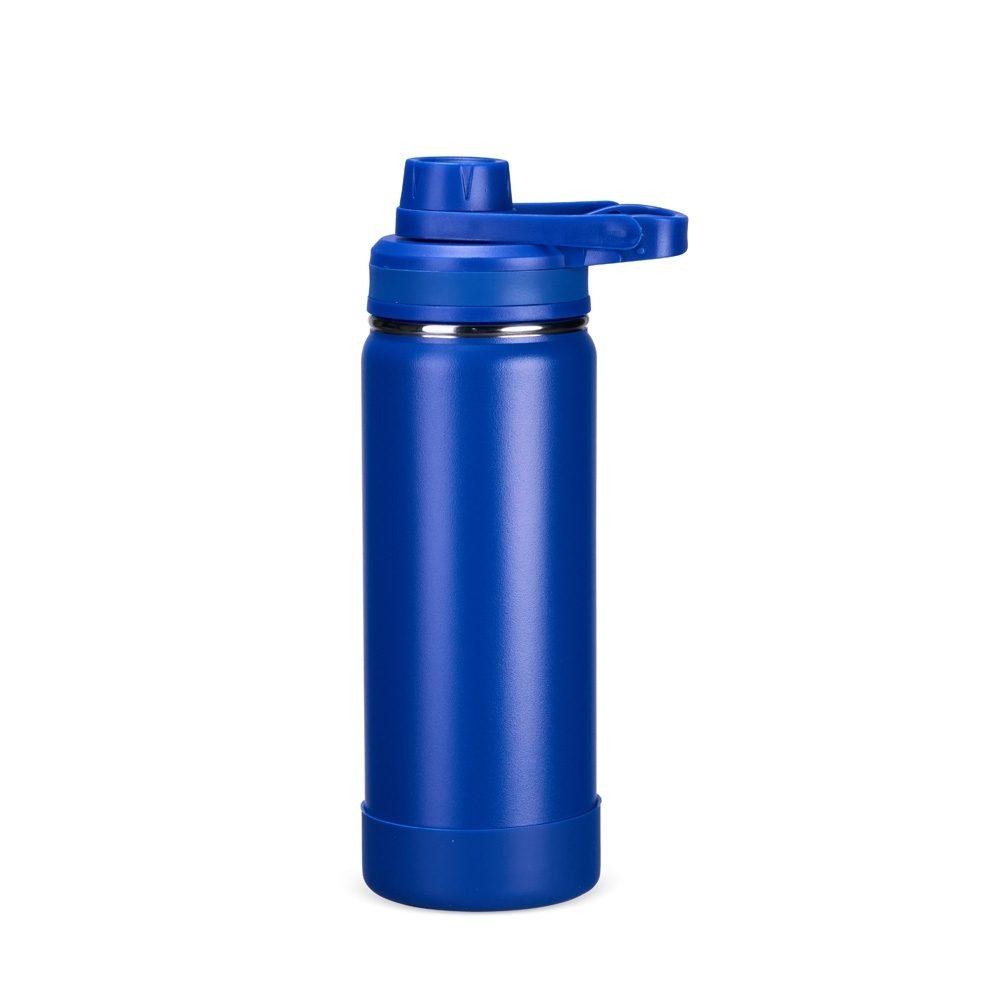 Garrafa Térmica 550ml GA1890 na cor Azul, brinde personalizado Sky Brindes