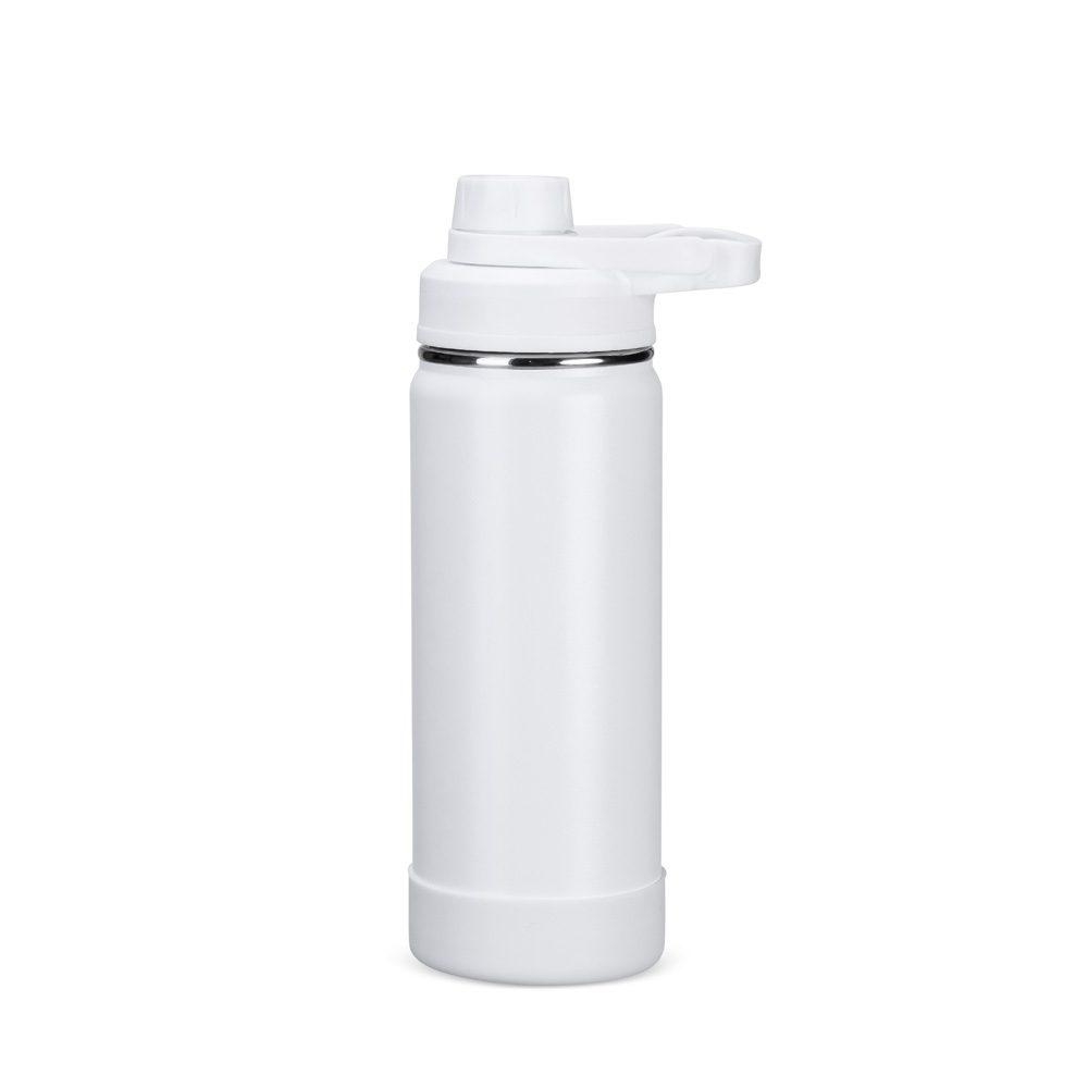 Garrafa Térmica 550ml GA1890 na cor Branco, brinde personalizado Sky Brindes