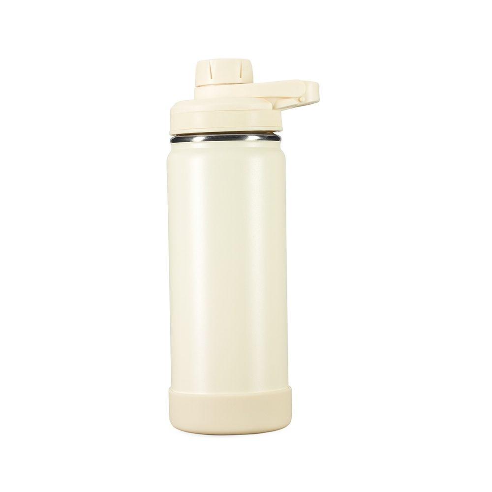 Garrafa Térmica 550ml GA1890 na cor Creme, brinde personalizado Sky Brindes