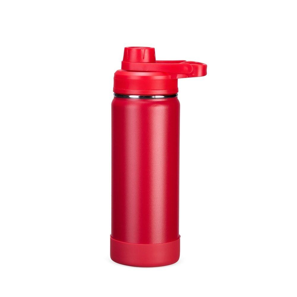 Garrafa Térmica 550ml GA1890 na cor Vermelho, brinde personalizado Sky Brindes