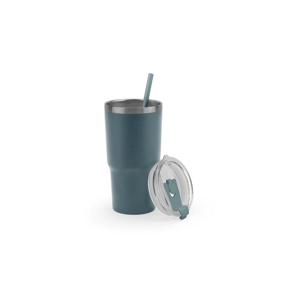 Copo de Viagem 600ml GA1893 na cor Verde musgo, brinde personalizado Sky Brindes