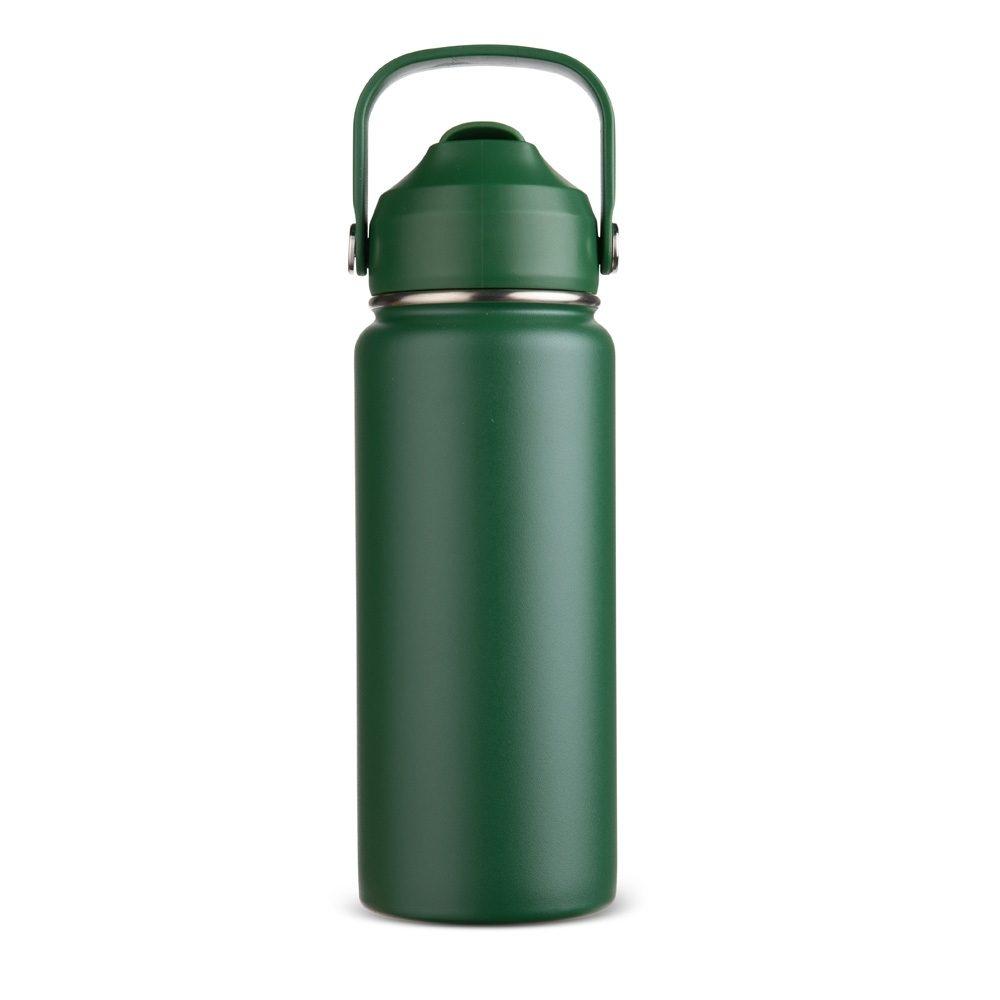Garrafa Térmica 600ml GA1895 na cor Verde, brinde personalizado Sky Brindes