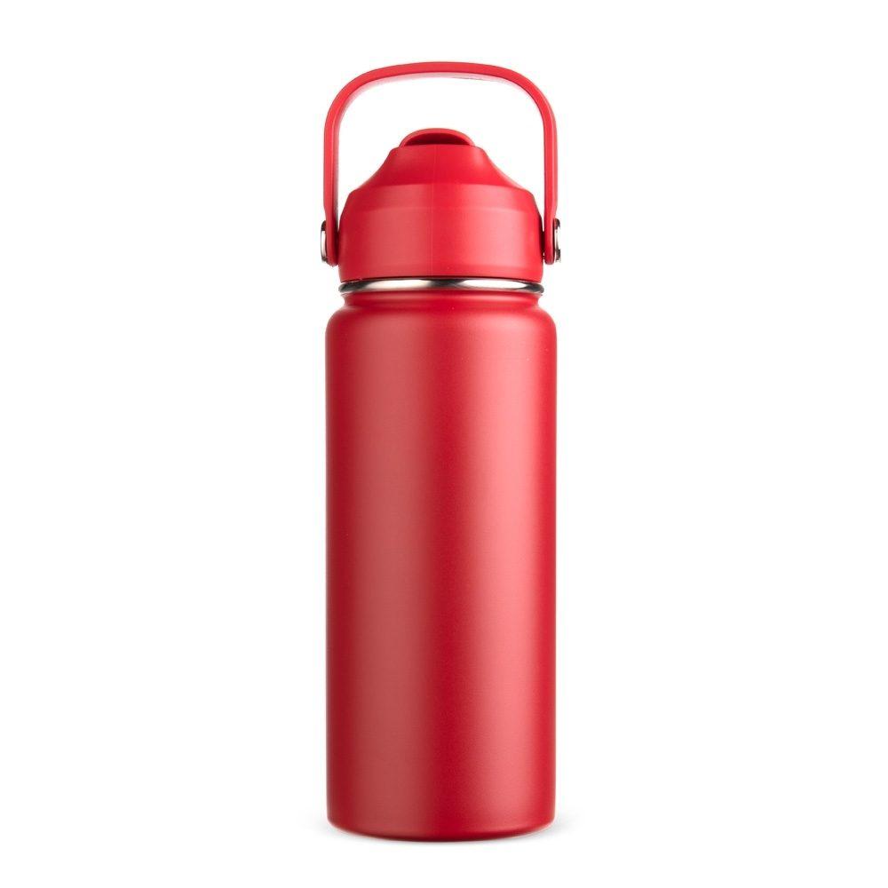 Garrafa Térmica 600ml GA1895 na cor Vermelho, brinde personalizado Sky Brindes