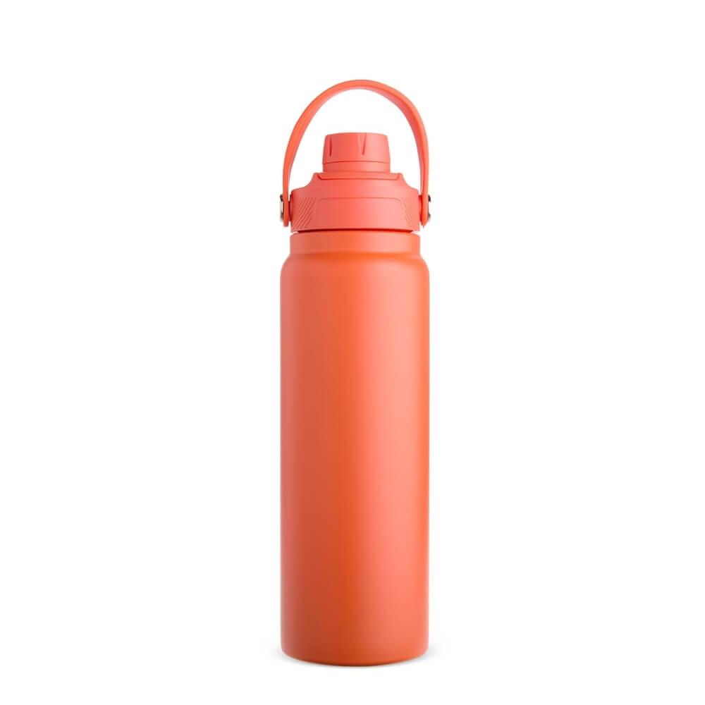 Garrafa Térmica 800ml GA1896 na cor Laranja, brinde personalizado Sky Brindes