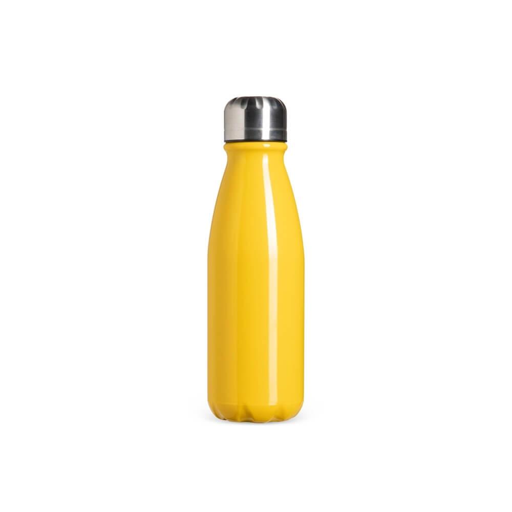 Garrafa de Alumínio 550ml GA1897 na cor Amarelo, brinde personalizado Sky Brindes