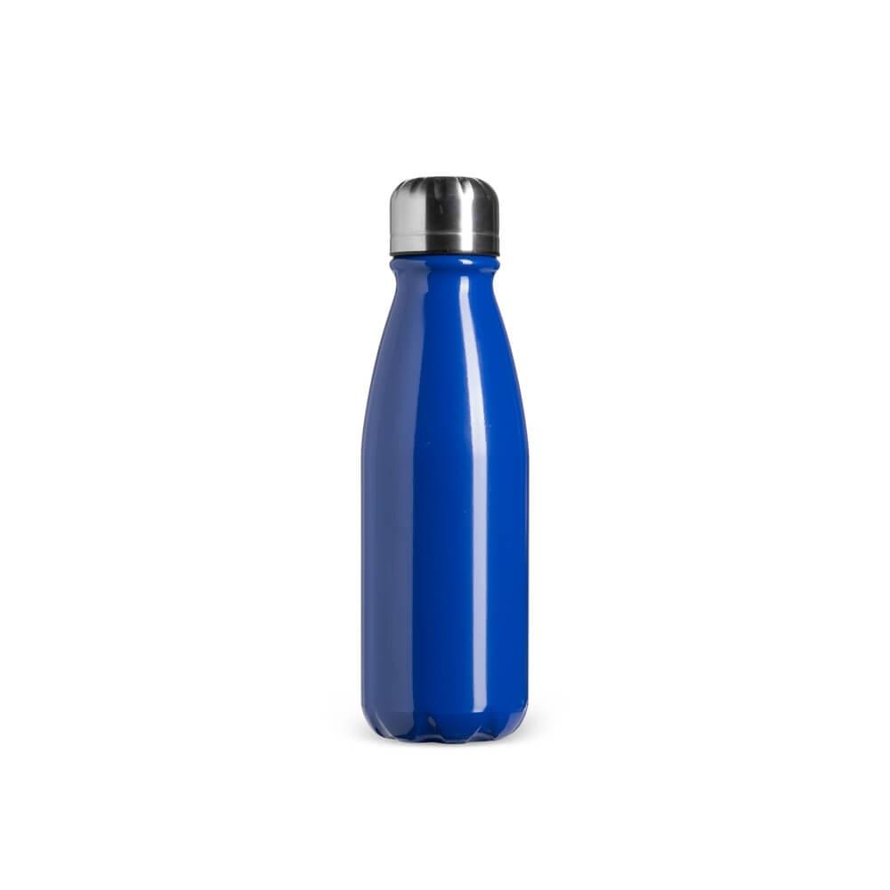 Garrafa de Alumínio 550ml GA1897 na cor Azul, brinde personalizado Sky Brindes