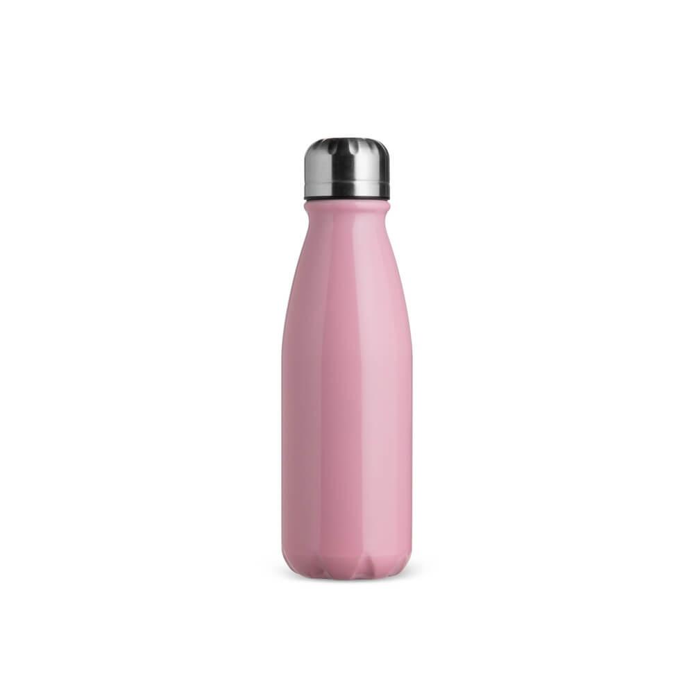 Garrafa de Alumínio 550ml GA1897 na cor Rosa, brinde personalizado Sky Brindes