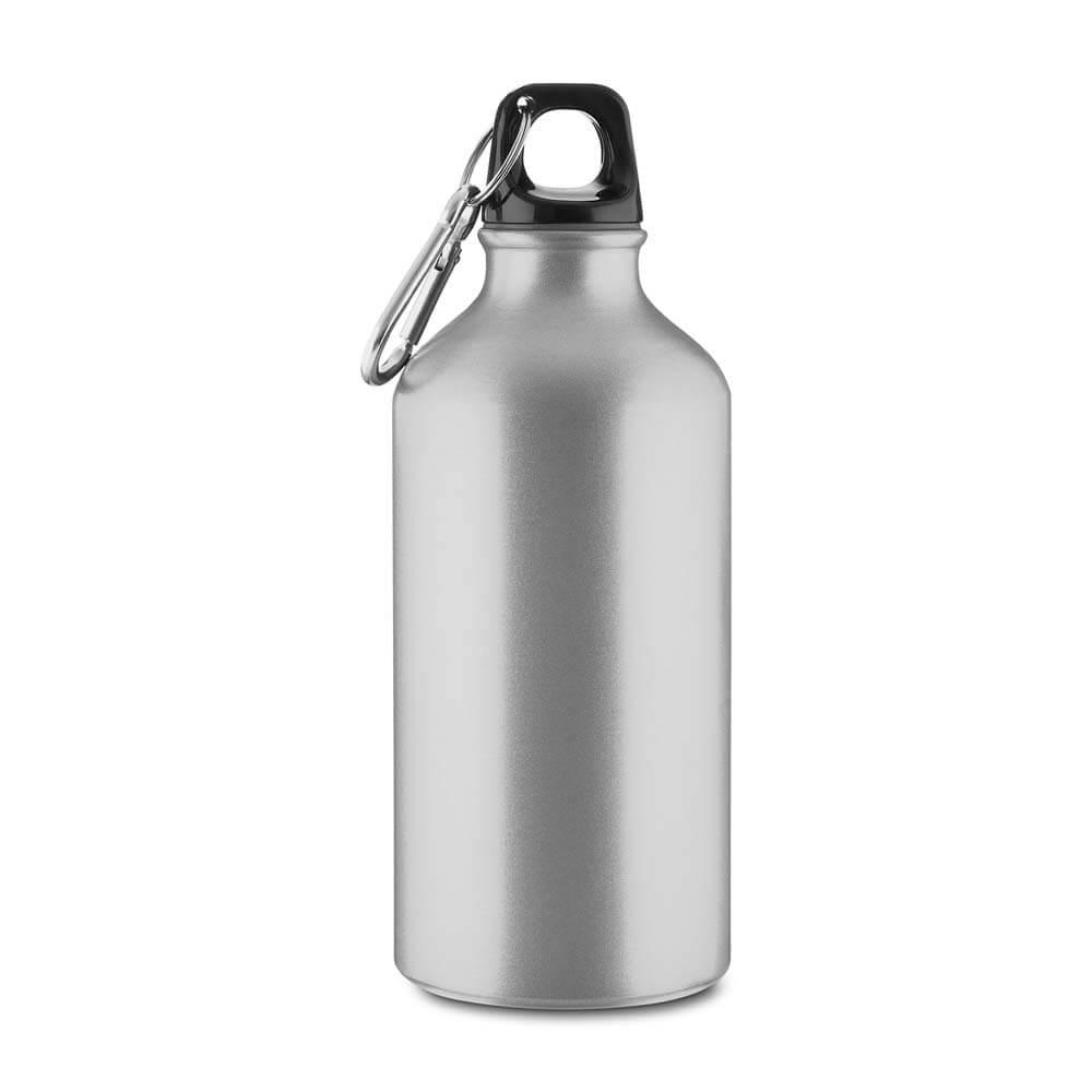 Garrafa de Alumínio 550ml GA1899 na cor Prata, brinde personalizado Sky Brindes
