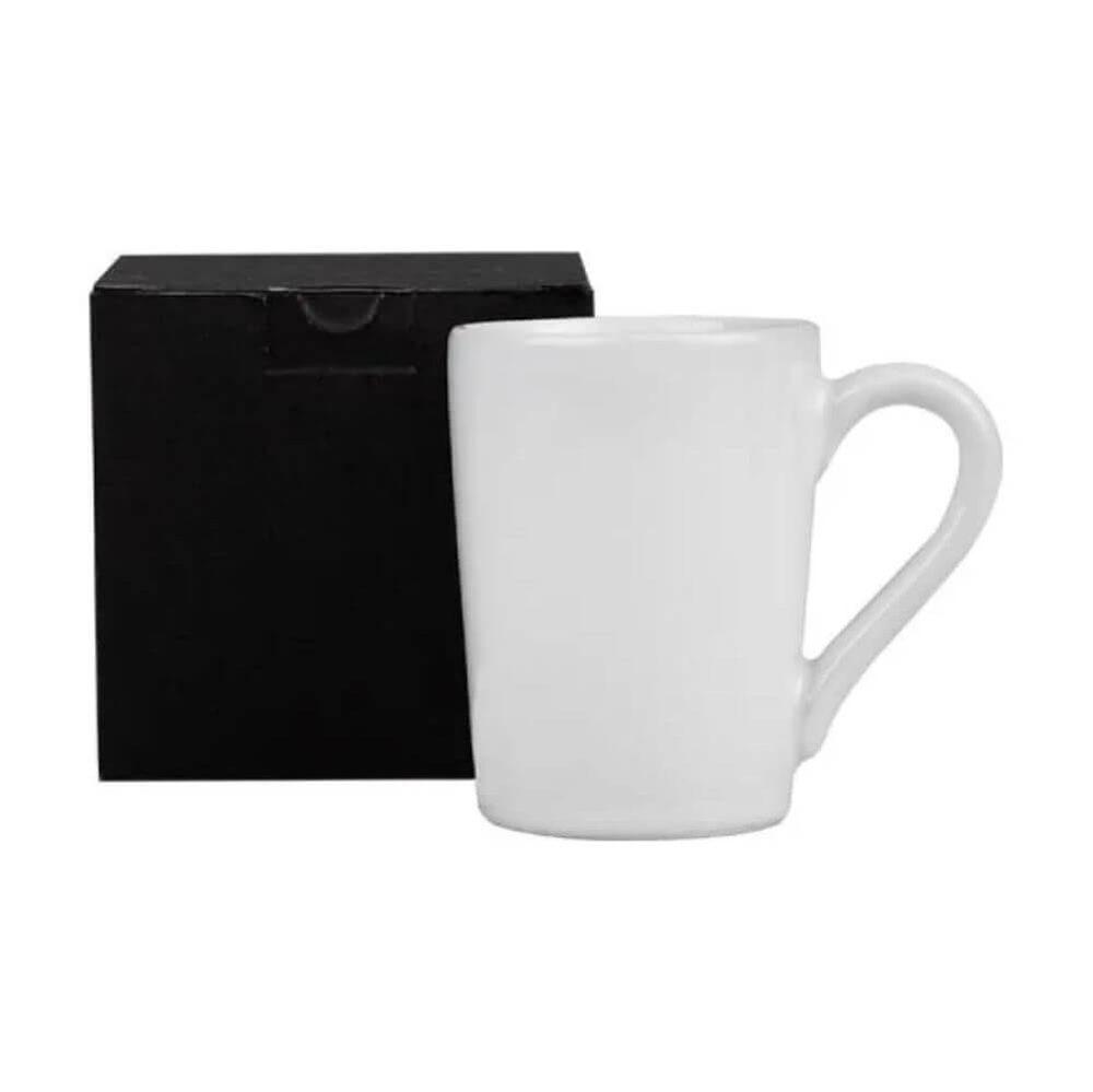Caneca Cerâmica 230ml GO1424 na cor Branco, brinde personalizado Sky Brindes