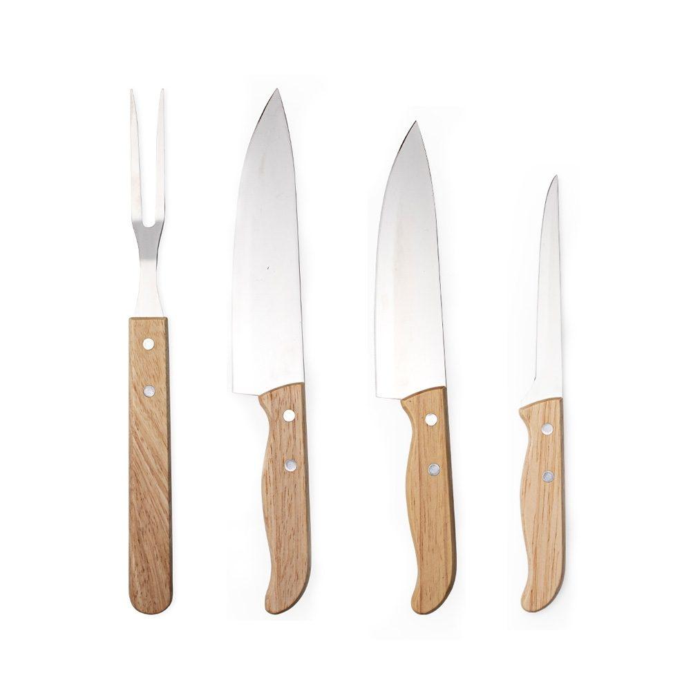 Kit Churrasco Maleta 4 Peças GO1429 na cor Único, brinde personalizado Sky Brindes