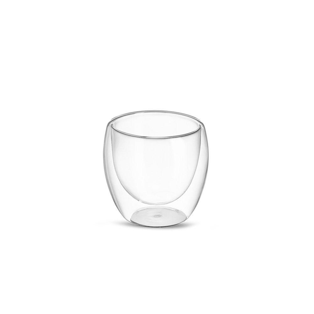 Copo Vidro Parede Dupla 160ml GO1438 na cor Único, brinde personalizado Sky Brindes