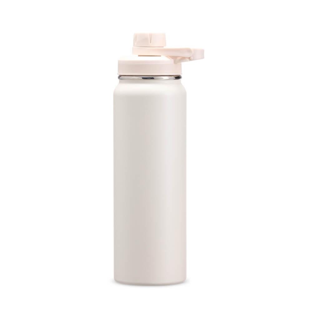 Garrafa Térmica Inox 850ml GO1449 na cor Branco, brinde personalizado Sky Brindes