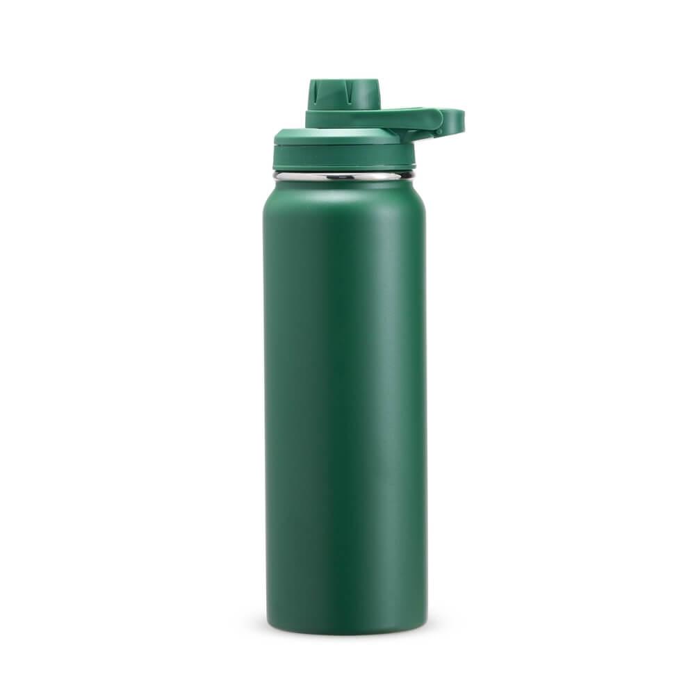 Garrafa Térmica Inox 850ml GO1449 na cor Verde, brinde personalizado Sky Brindes