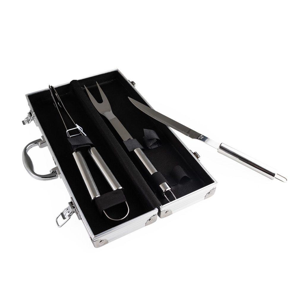 Kit Churrasco Maleta - 3 Peças GO1455 na cor Único, brinde personalizado Sky Brindes