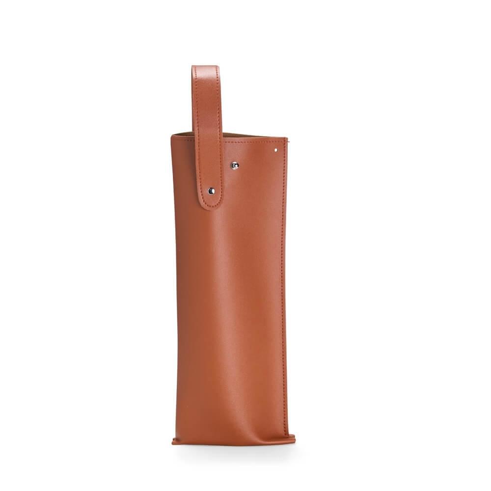 Porta Garrafa de Vinho GO1457 na cor Marrom, brinde personalizado Sky Brindes