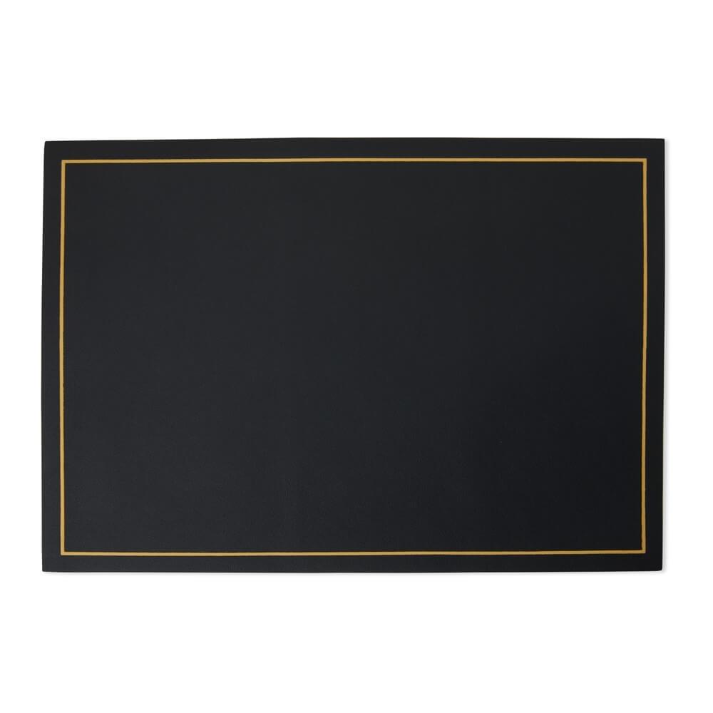 Jogo Americano Dupla Face GO1461 na cor Preto, brinde personalizado Sky Brindes