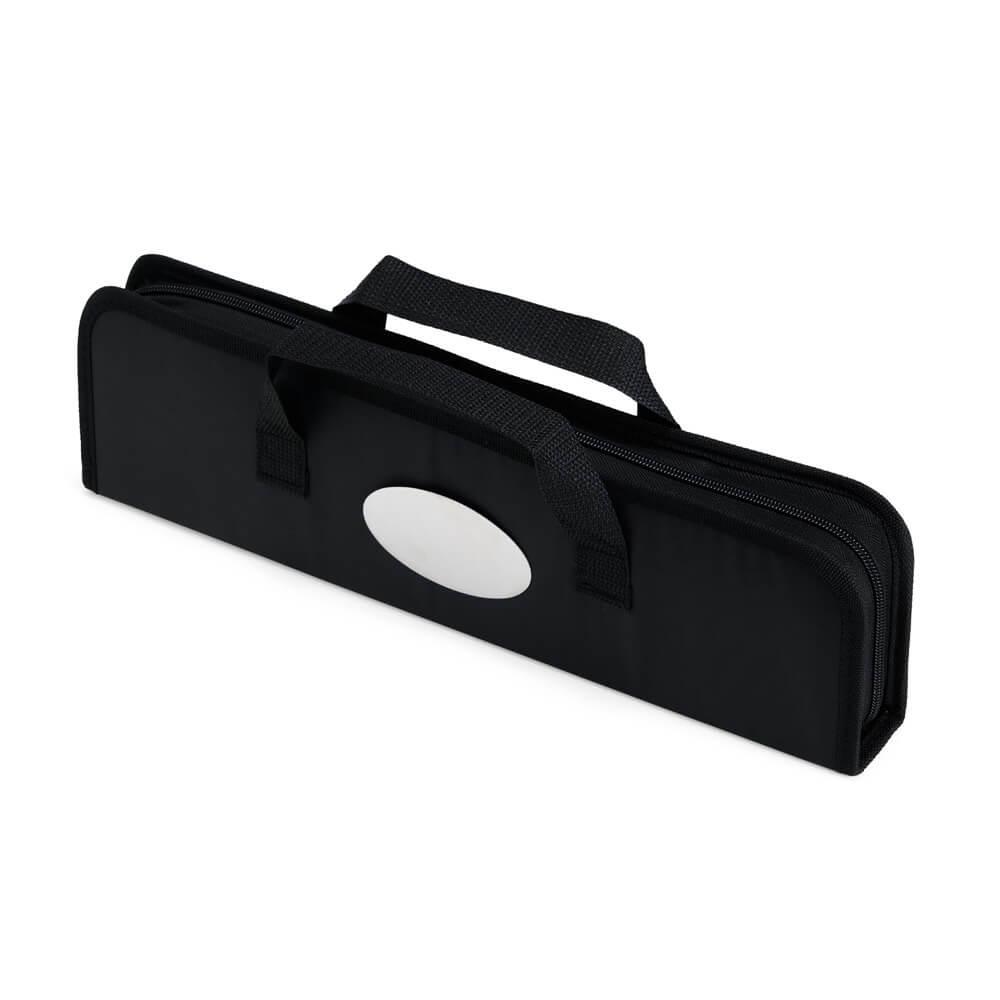 Kit Churrasco 5 Peças GO1462 na cor Preto, brinde personalizado Sky Brindes