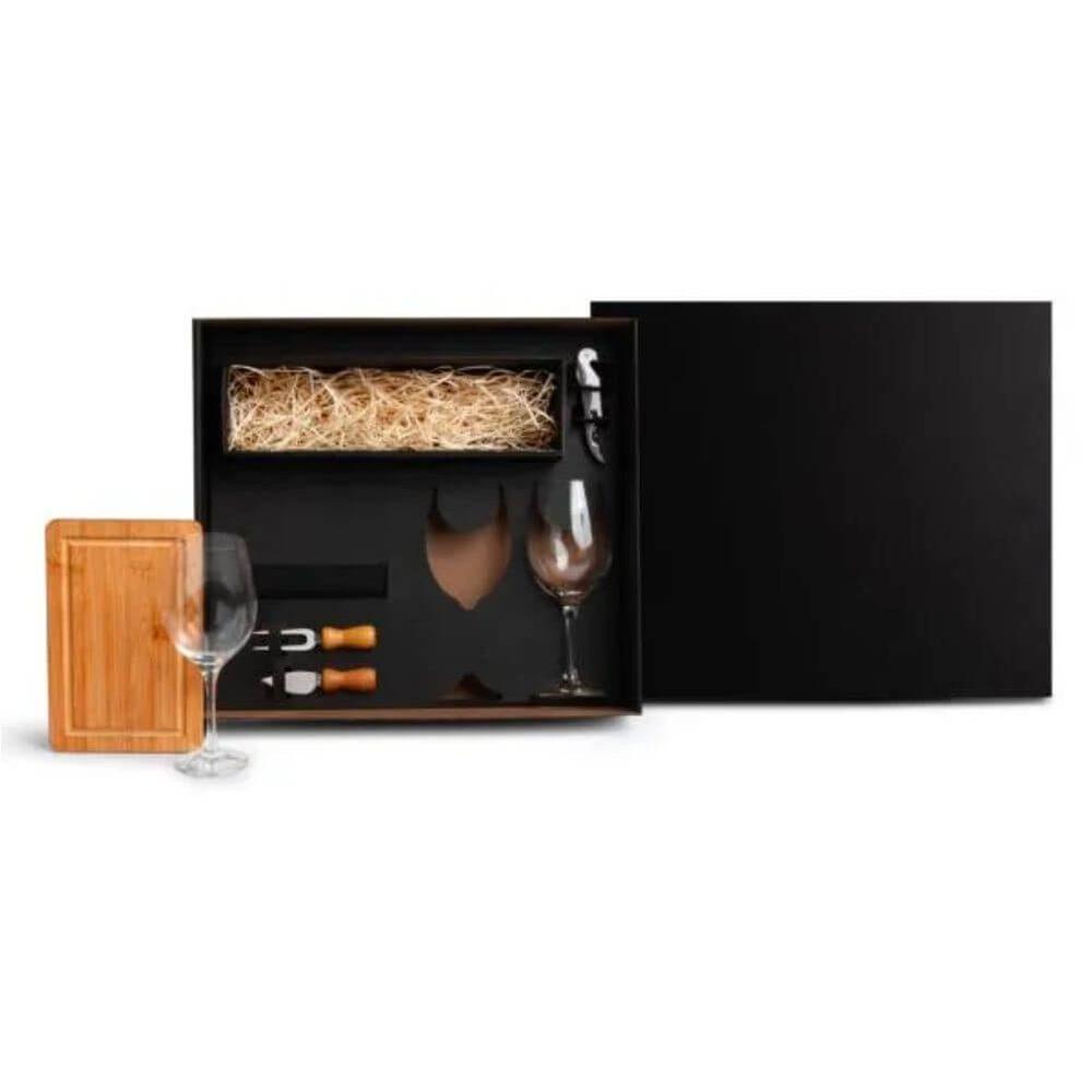 Kit Queijo e Vinho 6 Peças GO1468 na cor Único, brinde personalizado Sky Brindes